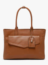 Leather Flandres Business Bag With 15" Laptop Sleeve Leather Etrier Brown flandres EFLA823B