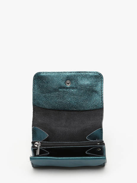 Leather Coin Purse Etincelle Irisée Etrier Green etincelle irisee EETI650 other view 1