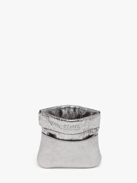 Leather Etincelle Irisée Coin Purse Etrier Silver etincelle irisee EETI5005 other view 1